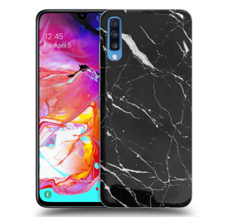 Silikónový kryt pre Samsung Galaxy A70 - Marble čierny