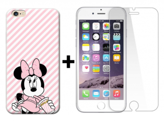 SKLO + PUZDRO 2v1 pre Apple iPhone 6 Plus, 6S Plus - Minnie 017