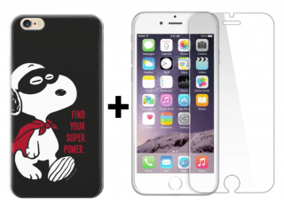 SKLO + PUZDRO 2v1 pre Apple iPhone 6 Plus, 6S Plus - SNOOPY