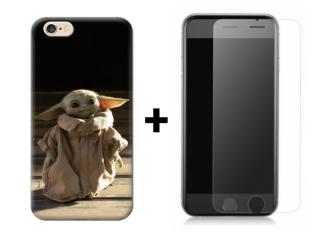 SKLO + PUZDRO 2v1 pre IPHONE 6 / 6s - BABY YODA