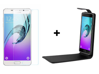 SKLO + PÚZDRO 2v1 pre SAMSUNG GALAXY A5 2016 - Vyklápacie Flip čierne