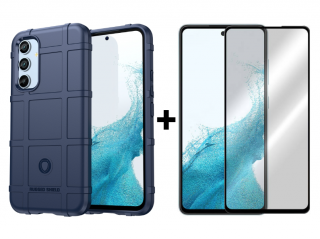 SKLO + PUZDRO 2v1 pre Samsung Galaxy A54 5G - COVERAGE modré (Puzdro a sklo pre Samsung Galaxy A54 5G)