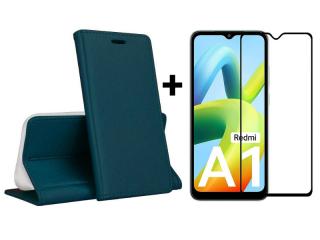 SKLO + PUZDRO 2v1 pre Xiaomi Redmi A1 / Redmi A2 - Knižkové MAGNET zelené