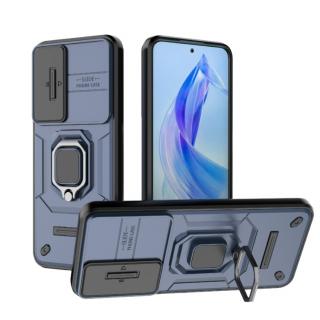 Tvrdený kryt pre Honor 90 Lite 5G - RING ARMOR modrý (Puzdro pre Honor 90 Lite 5G)