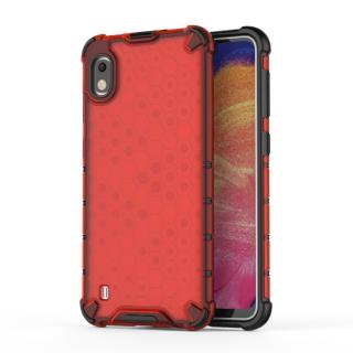 Tvrdený kryt pre Samsung Galaxy A10 - HONEYCOMB červený (Puzdro pre Samsung Galaxy A10)