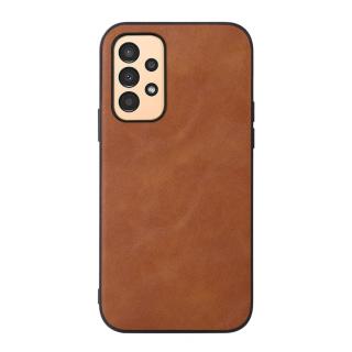 Tvrdený kryt pre Samsung Galaxy A13 4G - COWHIDE hnedý (Puzdro pre Samsung Galaxy A13 4G)