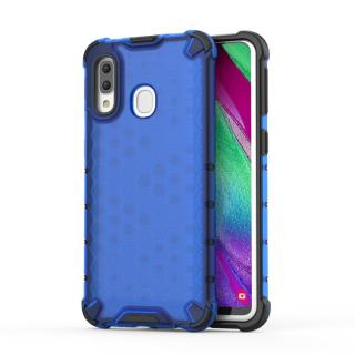 Tvrdený kryt pre Samsung Galaxy A40 - HONEYCOMB modrý (Puzdro pre Samsung Galaxy A40)