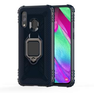 Tvrdený kryt pre Samsung Galaxy A40 - RING ARMOR modrý (Puzdro pre Samsung Galaxy A40)