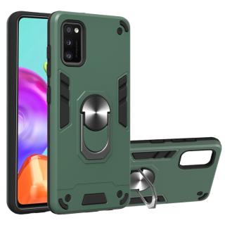 Tvrdený kryt pre Samsung Galaxy A41 - RING ARMOR zelený (Puzdro pre Samsung Galaxy A41)