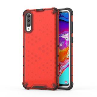 Tvrdený kryt pre Samsung Galaxy A70 - HONEYCOMB červený (Puzdro pre Samsung Galaxy A70)