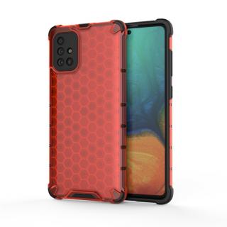 Tvrdený kryt pre Samsung Galaxy A71 - HONEYCOMB červený (Puzdro pre Samsung Galaxy A71)