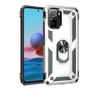 Tvrdený kryt pre Xiaomi Redmi Note 10 / 10s - RING ARMOR silver (Puzdro pre Xiaomi Redmi Note 10 / 10s)