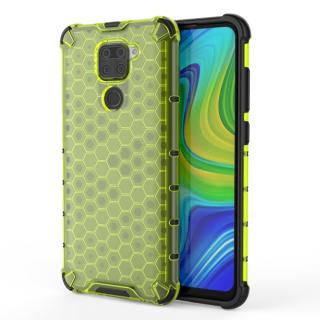 Tvrdený kryt pre Xiaomi Redmi Note 9 - HONEYCOMB zelený (Puzdro pre Xiaomi Redmi Note 9)