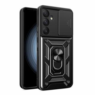 Zadný kryt na Samsung Galaxy A55 5G - Tvrdený RING ARMOR SLIDING čierny (Ochranný obal pre Samsung Galaxy A55 5G)