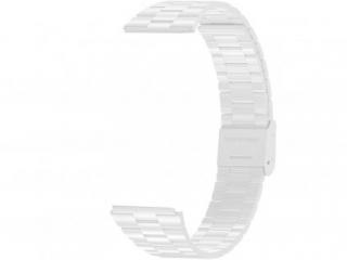 Biely kovový originálny remienok k hodinkám Madvell Lotus 20mm