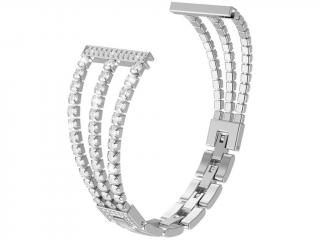 Elegantný kovový remienok Zira strieborná 22mm