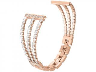 Elegantný kovový remienok Zira zlatoružová 20mm