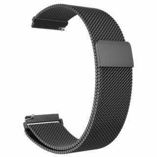 Kovový Milanese remienok čierna 22mm