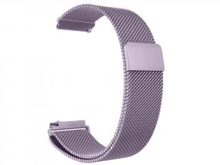 Kovový Milanese remienok lila 22mm