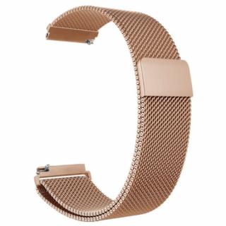 Kovový Milanese remienok púdrová zlatá 22mm