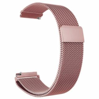Kovový Milanese remienok ružová 22mm