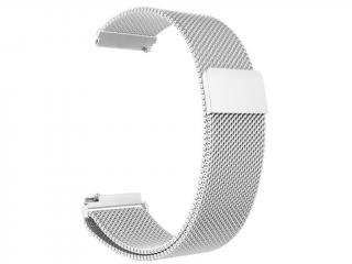 Kovový Milanese remienok strieborná 22mm