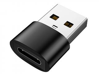 Redukcia / adaptér USB-C samica / USB-A samec čierna