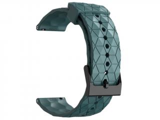 Silikónový remienok Hexagon tmavo zelený tyrkys 22mm