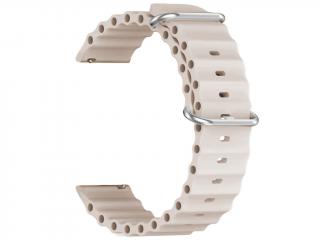 Silikónový remienok Makaron béžový 22mm