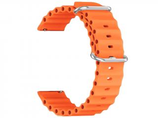 Silikónový remienok Makaron oranžový 22mm
