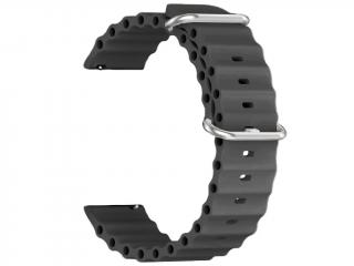 Silikónový remienok Makaron tmavo sivý 22mm