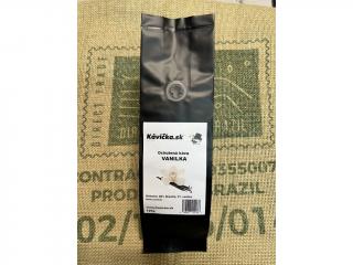 Kávička Brazil Ochutená zrnková káva VANILKA 125 g