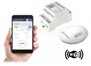 COMPUTHERM B300 RF WiFi bezdrôtový termostat na DIN lištu