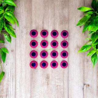 3D OČI FLUO RED 10MM-20KS