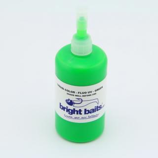 BRIGHT BAITS LIQUID PLASTIC COLOR FLUO UV GREEN 30ML.