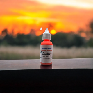 BRIGHT BAITS LIQUID PLASTIC COLOR FLUORESCENT DARK ORANGE 30ML.