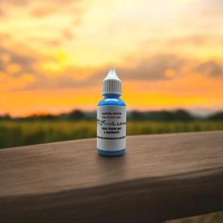 FARBA DO TEKUTEJ GUMY FLUO UV LIGHT BLUE 30ML. (RYVALURES-PLASTISOL COLOR FLUO UV BLUE 30ML.)
