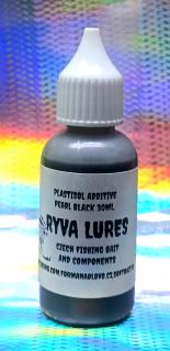 RYVA LURES PLASTISOL COLOR PEARL BLACK 30ML.