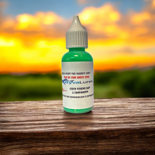 RYVALURES-SOFTBAIT PAINT UV LIME GREEN 30ML.