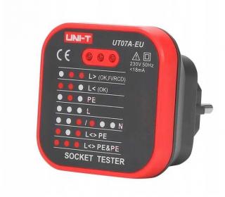 Tester zásuviek 230v  50Hz UNI-T UT07A-EU