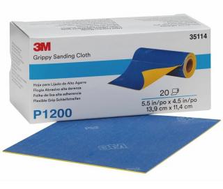 Brúsny hárok 3M Grippy 139 x 114 mm P1200, 20 ks, 35114