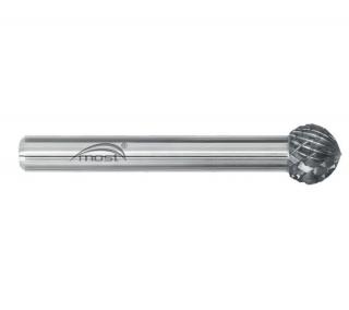Guľovitá fréza z tvrdokovu 10 x 9 x 6 mm MOST STANDARD KUD tvar D