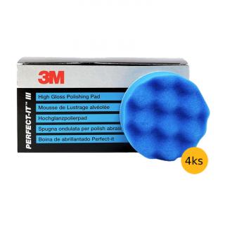 Leštiaci kotúč penový vlnitý 75 mm 3M Perfect-It Ultrafine modrý, 50457, 4 ks
