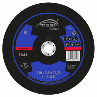 Rezný kotúč 230 x 2,5 x 22,23 mm MOST STANDARD METAL typ 41