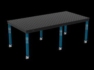 Stôl zvárací TWT.ECO 2400 x 1200 mm SYSTEM 28 GPPH + 6 nôh na kolieskach ECO