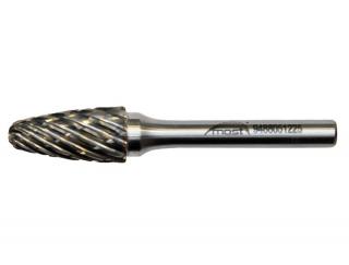 Stromčeková zaoblená fréza z tvrdokovu 10 x 20 x 6 mm MOST PRO Steel Cut WRC tvar F