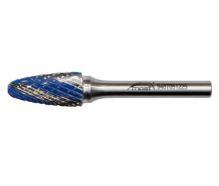 Stromčeková zaoblená fréza z tvrdokovu 10 x 20 x 6 mm MOST STD Speed Cut RBF tvar F
