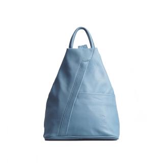 Dámsky kožený batoh modrý