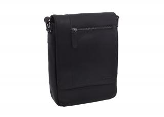 Pánske kožené crossbody čierna 250908
