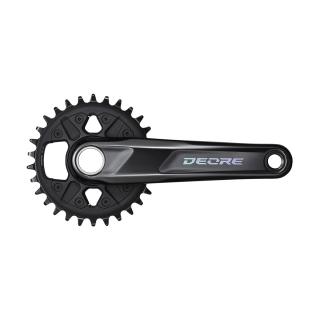 Kľuky 12-k. Shimano DEORE M6100 30z. 175mm čierne / bez ložísk